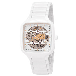 Rado True Square Automatic Skeleton White Dial Unisex Watch R27126012