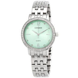 Citizen EL3100-55X - Quartz Crystal Green Dial Ladies Watch