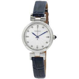 Seiko Dress Quartz Diamond White Dial Ladies Watch srz545