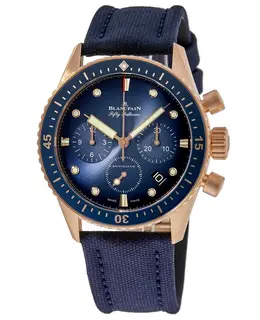 Brand New Authentic Blancpain Fifty Fathoms Bathyscaphe Flyback Chronograph Men's Luxury Watch Model 5200-3640-O52B