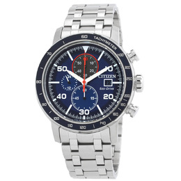 Citizen Brycen Chronograph Eco-Drive Blue Dial Mens Watch CA0850-59L