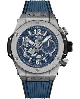 Hublot Big Bang Unico Blue Skeleton Dial Rubber Strap Men's Watch 421.nx.5170.rx