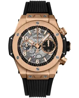 Hublot Big Bang Unico Black Skeleton Dial 18kt Rose Gold Black Rubber Strap Men's Watch 441.ox.1181.rx