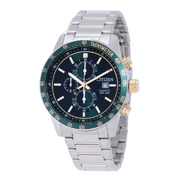 Citizen Chronograph Quartz Green Dial Mens Watch AN3689-55X