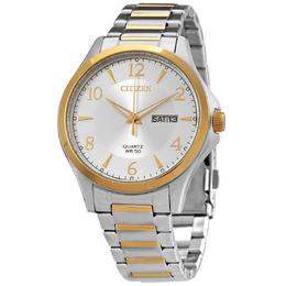 Citizen Quartz Silver Dial Two-tone Mens Watch BF2005-54A