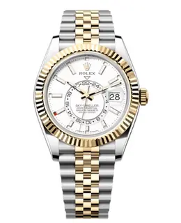 Rolex Sky-Dweller Yellow Rolesor White Dial Jubilee Men's Watch Model M336933-0006