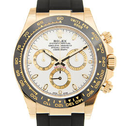 Rolex Cosmograph Daytona 116518WSR, Yellow Gold Automatic Chronometer Tachymeter White Dial