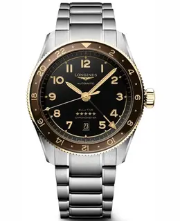 Longines Spirit Zulu Time Grey Dial Gold and Steel Men's Watch Model L3.812.5.53.6