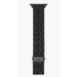 Michele - Black Silicone-Wrapped Nylon Strap Compatible with Apple Watch (38/40/41mm & up to 49mm Case)