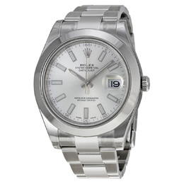 Pre-owned Rolex Datejust II 'Silver Dial' 41mm Ref: 116300SSO Mens Automatic Watch