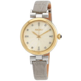 Seiko Quartz Diamond Champagne Dial Ladies Watch srz546p1