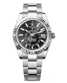 Rolex Sky-Dweller Model M336934-0007, 42mm White Rolesor Black Dial Oyster Bracelet Automatic Chronometer Movement with Date and Power Reserve