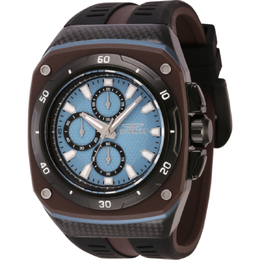 Invicta 46106 - Men's Chronograph Watch, Black Stainless Steel Case with Black Silicone Strap
