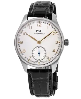 IWC Portugieser IW358303 - Silver Dial Leather Men's Watch