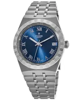 Authentic Tudor Royal Reference M28300-0006 Blue Dial Steel Women's Watch