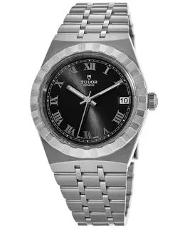 Tudor Royal Black Dial Stainless Steel Women's Watch - Model M28400-0003