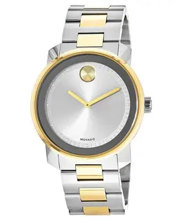 Brand New Authentic Movado 3600431 Bold Silver Dial Steel & Gold Men's Watch