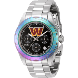 Invicta NFL Washington Commanders Chronograph GMT Quartz Black Dial Mens Watch Model#44985