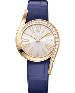 New Piaget Limelight Gala Watch with Rose Gold Dial and Blue Alligator Leather Strap - Model G0A47151