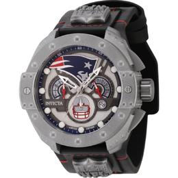 45122 Invicta NFL New England Patriots Gunmetal Analog Quartz Watch with Date