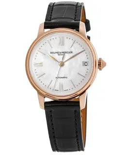 Baume & Mercier Classima Automatic Mother of Pearl Dial Leather Strap Women's Watch 10598