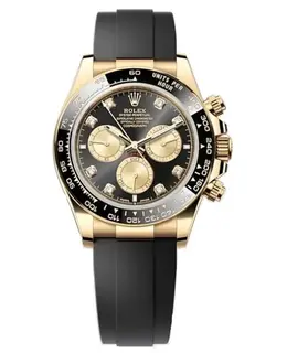 Rolex Cosmograph Daytona Model M126518LN - Yellow Gold Watch with Black Dial & Diamond Markers