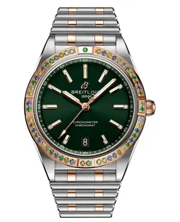 Breitling Chronomat Automatic 36 - Model U10380611L1U1, South Sea Green Dial, 18k Rose Gold and Stainless Steel