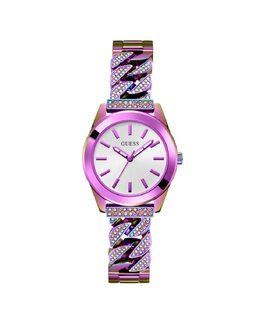 Женские часы Serena GW0546L3 из стали и сиреневого ремешка Guess, фиолетовый 91661534577 | morado
