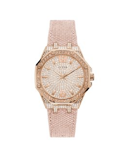 Женские нейлоновые часы Shimmer GW0408L3 с розовым ремешком Guess, розовый 91661527241 | rosa