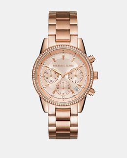 Ritz MK6357 Женские часы с хронографом из розовой стали Michael Kors, розовый 4053858642362 | rosa