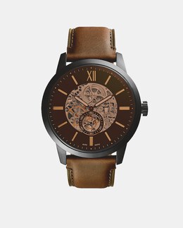 Townsman ME3155 Автоматические коричневые кожаные мужские часы Fossil, коричневый 4053858904033 | marrón