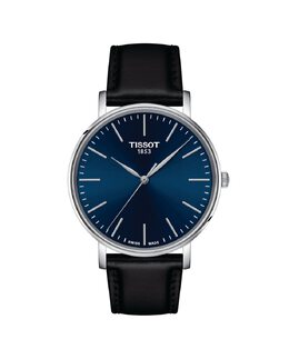 Мужские часы из коллекции Everytime из черной кожи Tissot, черный 7611608304358 | negro