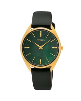 Женские женские часы SWR080P1 из искусственной кожи с черным ремешком Seiko, черный 8434103476097 | negro