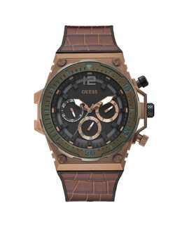 Мужские часы Venture GW0326G2 из силикона с коричневым ремешком Guess, коричневый 91661523816 | marrón