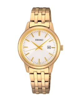 Нео классические женские часы SUR412P1 из стали с золотым ремешком Seiko, золотой 8434103455948 | oro