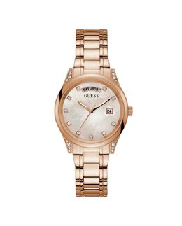 Женские часы Aura GW0047L2 из стали с ремешком из розового золота Guess, золотой 91661514784 | oro