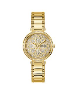 Женские часы Lily GW0528L2 со стальным и золотым ремешком Guess, золотой 91661532146 | oro