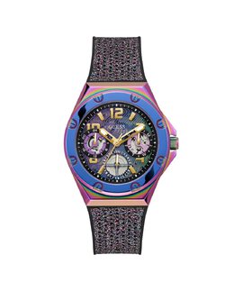 Силиконовые женские часы Asteria GW0620L4 на черном ремешке Guess, черный 91661536830 | negro