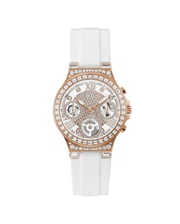 Moonlight GW0257L2 силиконовые женские часы с белым ремешком Guess, белый 91661520761 | blanco