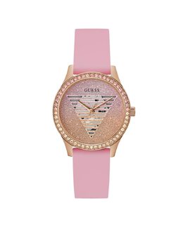 Lady idol GW0530L4 силиконовые женские часы с розовым ремешком Guess, розовый 91661533013 | rosa