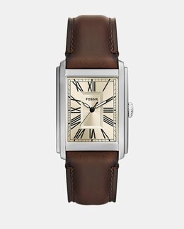 Carraway FS6012 Коричневые кожаные мужские часы Fossil, темно коричневый 4064092235241 | marrón oscuro