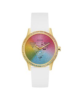 Силиконовые женские часы Unity GW0589L1 с белым ремешком Guess, белый 91661534201 | blanco