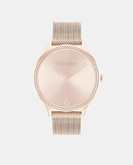 Женские часы Timeless 25200002 Pink Steel Mesh Calvin Klein, розовый 7613272456708 | rosa