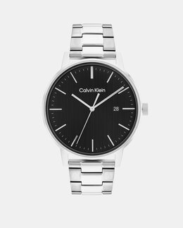 Связанные 25200053 стальные мужские часы Calvin Klein, серебро 7613272456395 | plata