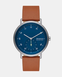 Коричневые кожаные мужские часы SKW6888 Skagen, коричневый 4064092231809 | marrón