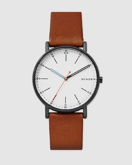 Skagen Signatur SKW6374 Коричневые кожаные мужские часы Skagen, коричневый 4053858870963 | marrón