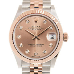 Rolex Datejust Automatic Chronometer Diamond Pink Dial Ladies Watch Ref 278271 pdj