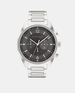 CK Force 25200264 стальные мужские часы с хронографом Calvin Klein, серебро 7613272516945 | plata