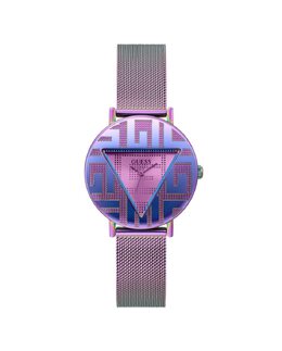 Культовые женские часы GW0479L1 из стали с сиреневым ремешком Guess, фиолетовый 91661529900 | morado