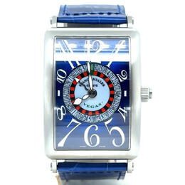 Pre-owned Luxury Mens Watch Franck Muller First Blue Edition Long Island Vegas Series